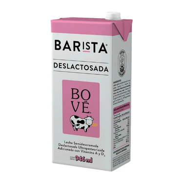 Pack 12 Leche Semidescremada Deslactosada Bové Barista946 Ml
